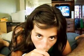 Epic blowjob from wife with beautiful big tits